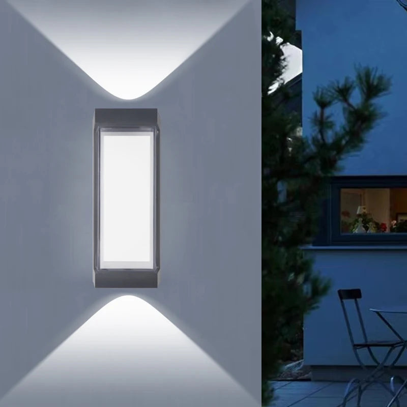 Up & Down Outdoor Wall Light | Black LED Sconce, Square or Round, 17.5 cm – view 3