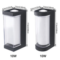 Up & Down Outdoor Wall Light | Black LED Sconce, Square or Round, 17.5 cm – view 9