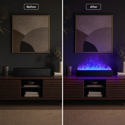Cheminée 3D Brume & Couleurs