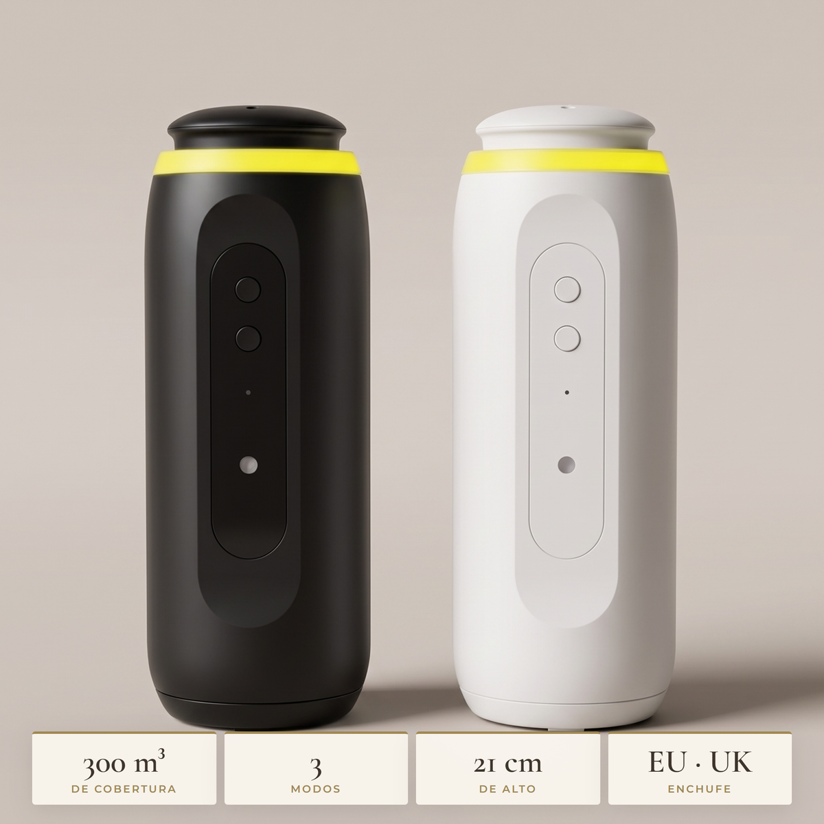 Key figures: 300 m³, 3 modes, 21 cm, EU or UK plug