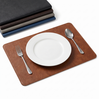 Cowhide-pattern faux leather placemats, set of 4 – view 5