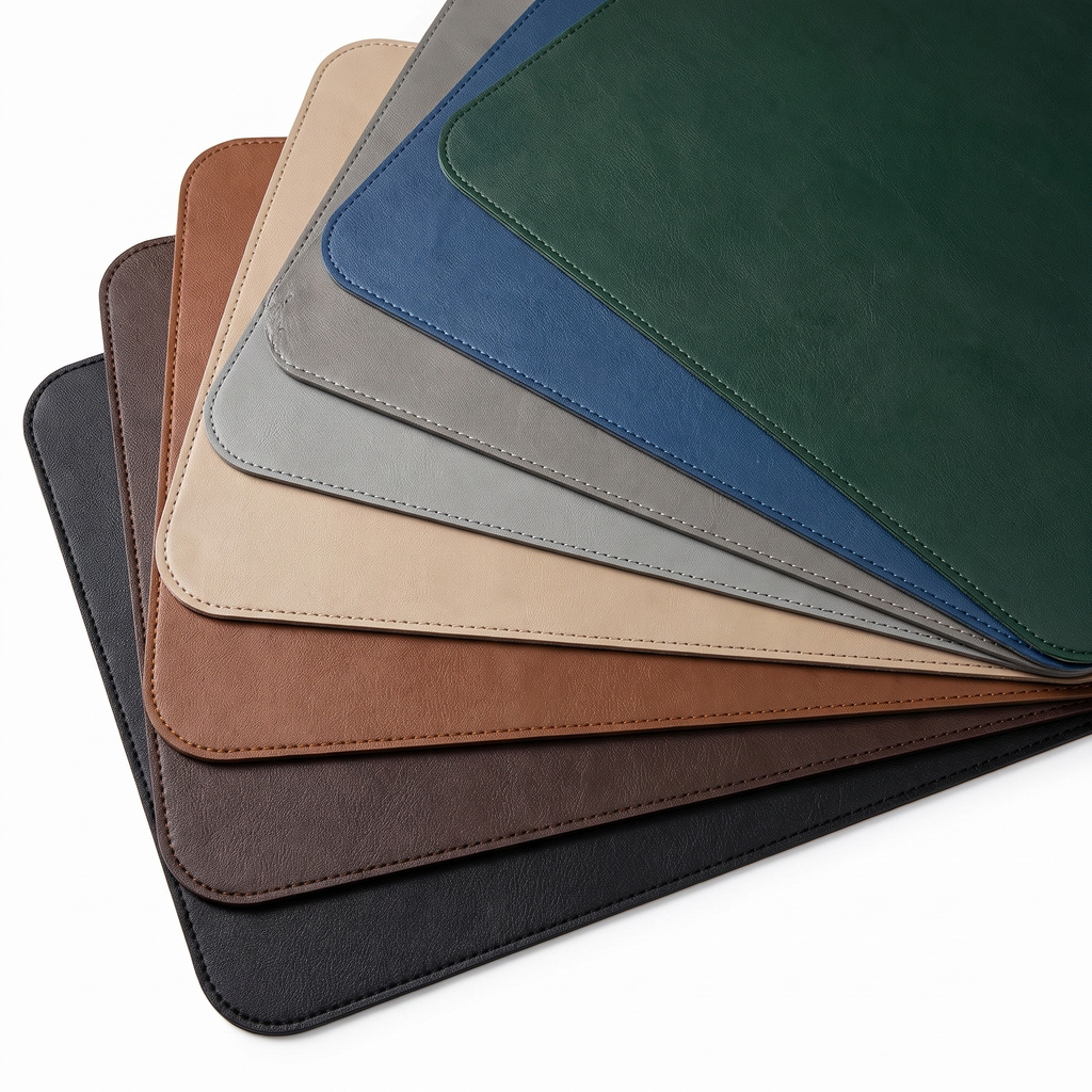Cowhide-pattern faux leather placemats, set of 4 – view 6