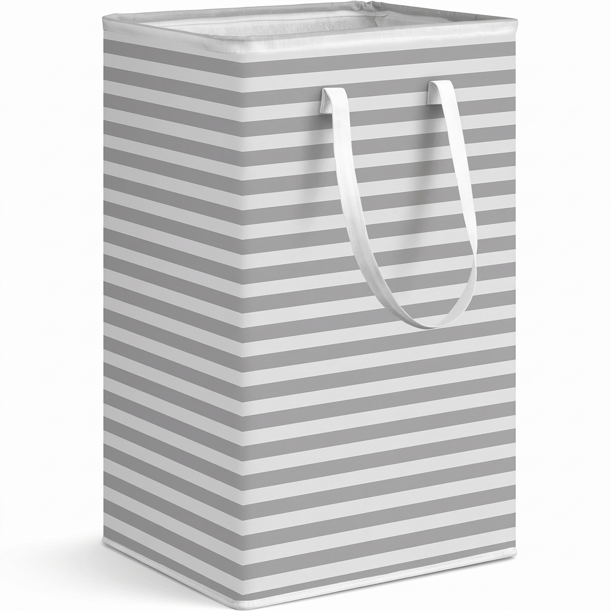 Folding 75L fabric laundry hamper with handles – view 7