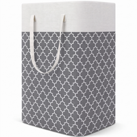 Folding 75L fabric laundry hamper with handles – view 6