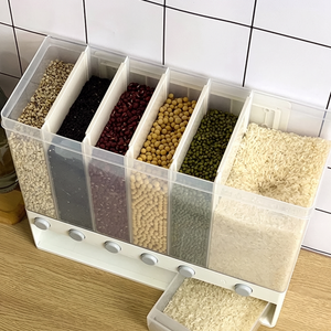 Wall-mounted 6-compartment dry food dispenser – view 3