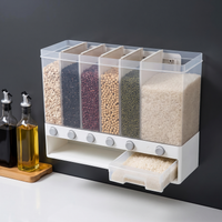 Wall-mounted 6-compartment dry food dispenser – view 4