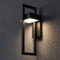 Rectangular Outdoor LED Wall Light Black Frame – view 13