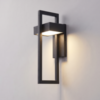 Rectangular Outdoor LED Wall Light Black Frame – view 9