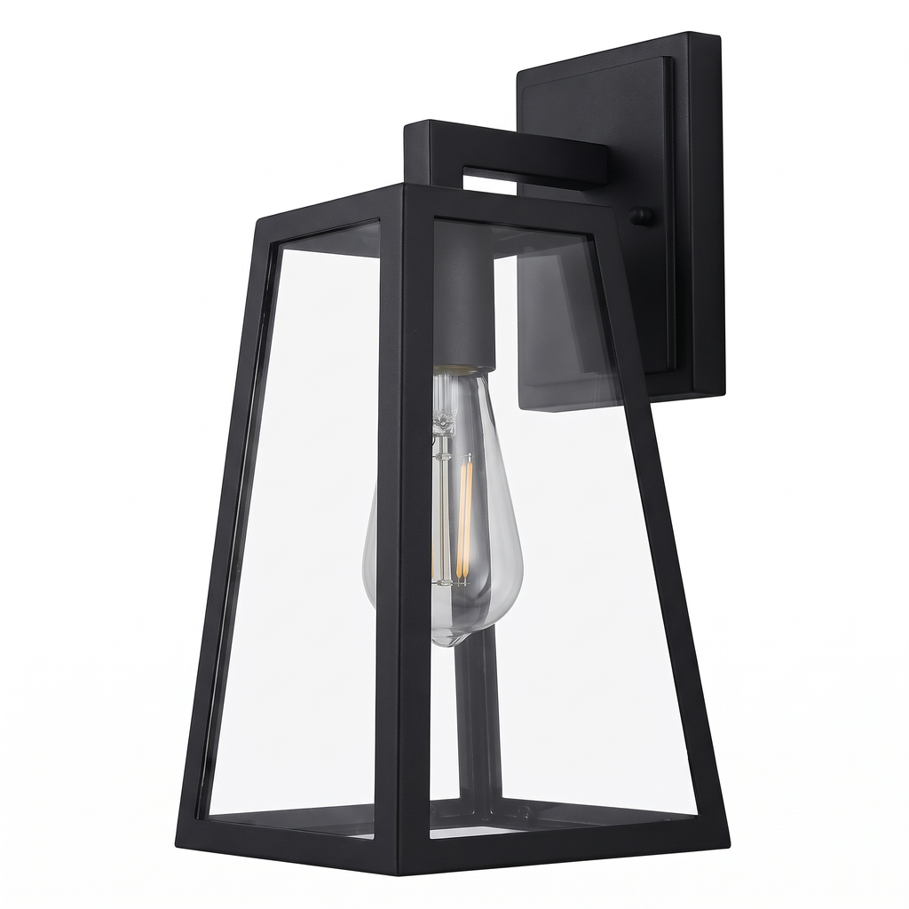 Trapezoid Outdoor Wall Lantern Matte Black – view 12