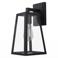 Trapezoid Outdoor Wall Lantern Matte Black – view 12