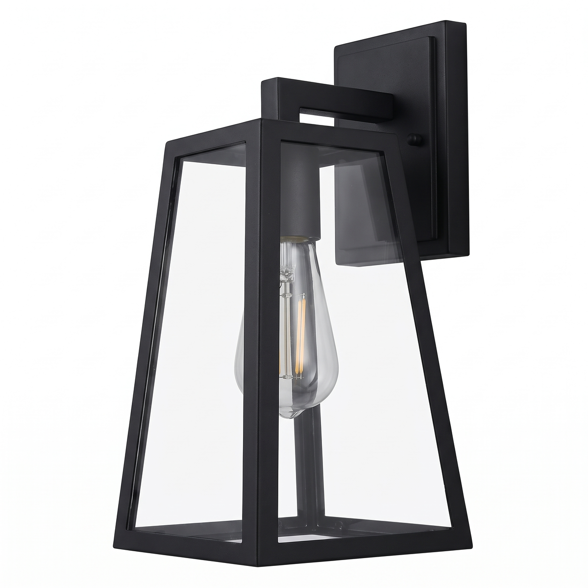 Trapezoid Outdoor Wall Lantern Matte Black – view 12