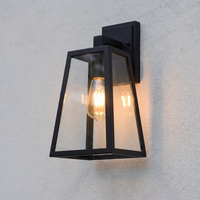 Trapezoid Outdoor Wall Lantern Matte Black – view 8