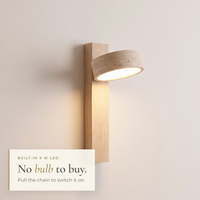 Built-in 9 W LED, no bulb to buy, pull chain switch