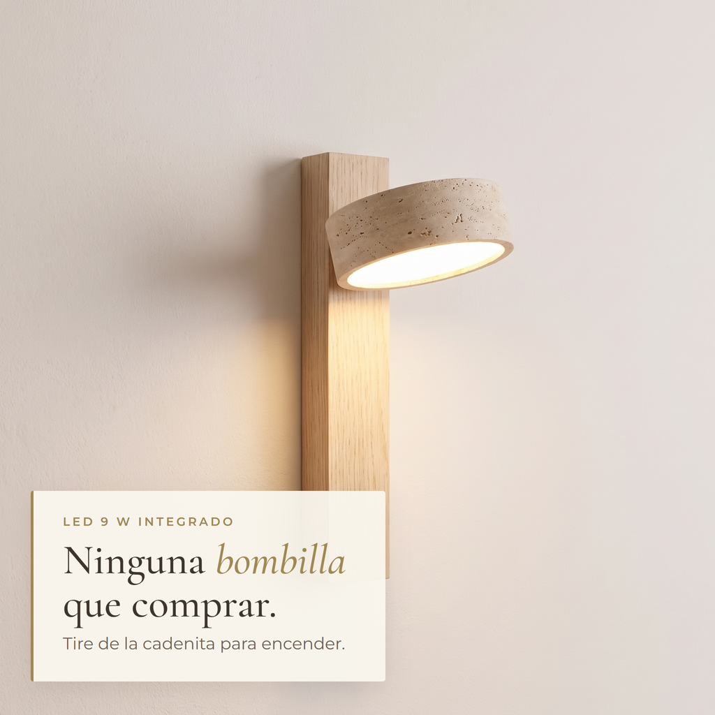 Built-in 9 W LED, no bulb to buy, pull chain switch